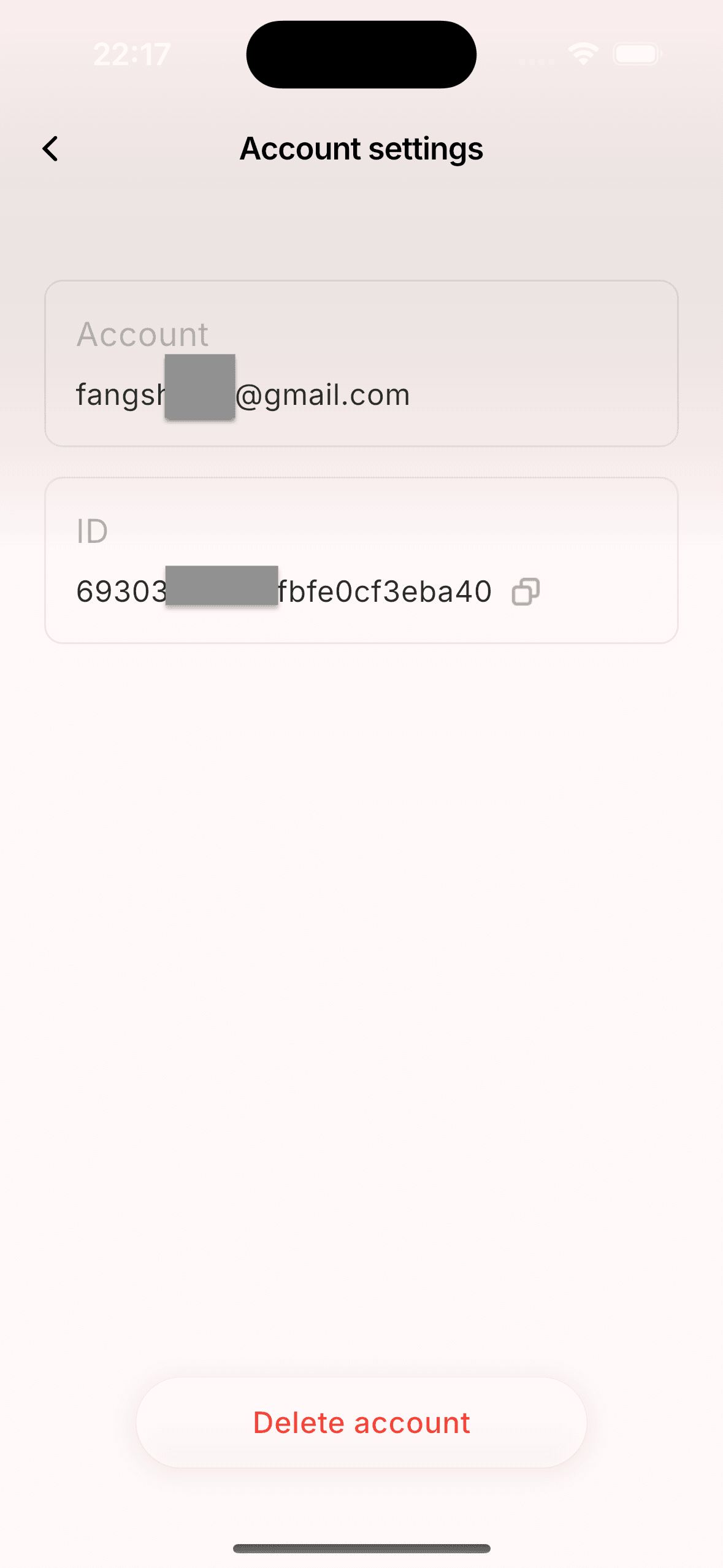 Step 2: Select Delete Account